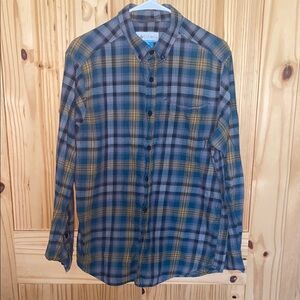 Men's Plaid Shirt - Blue and Yellow